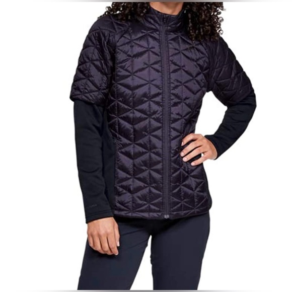 Under Armour Women's ColdGear Reactor Hybrid Jacket - NWT - Purple/Black - Picture 5 of 9